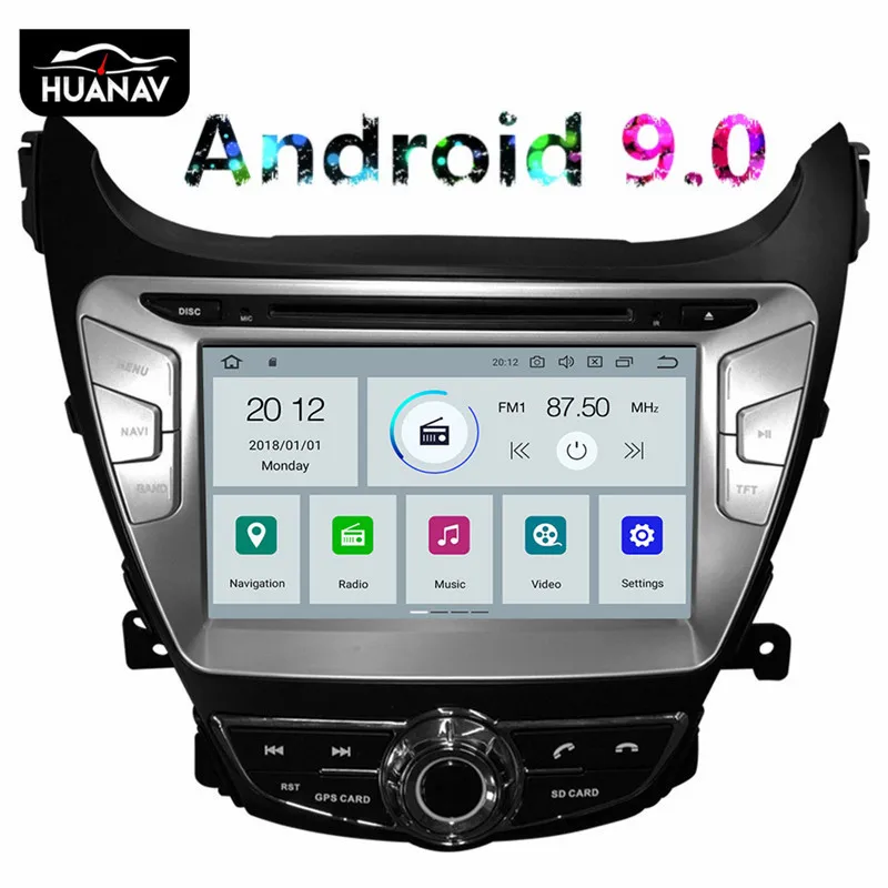 Автомобильный DVD плеер на Android 9 0 для Hyundai Elantra(MD)2011 2012 2013 Avante автомобильный