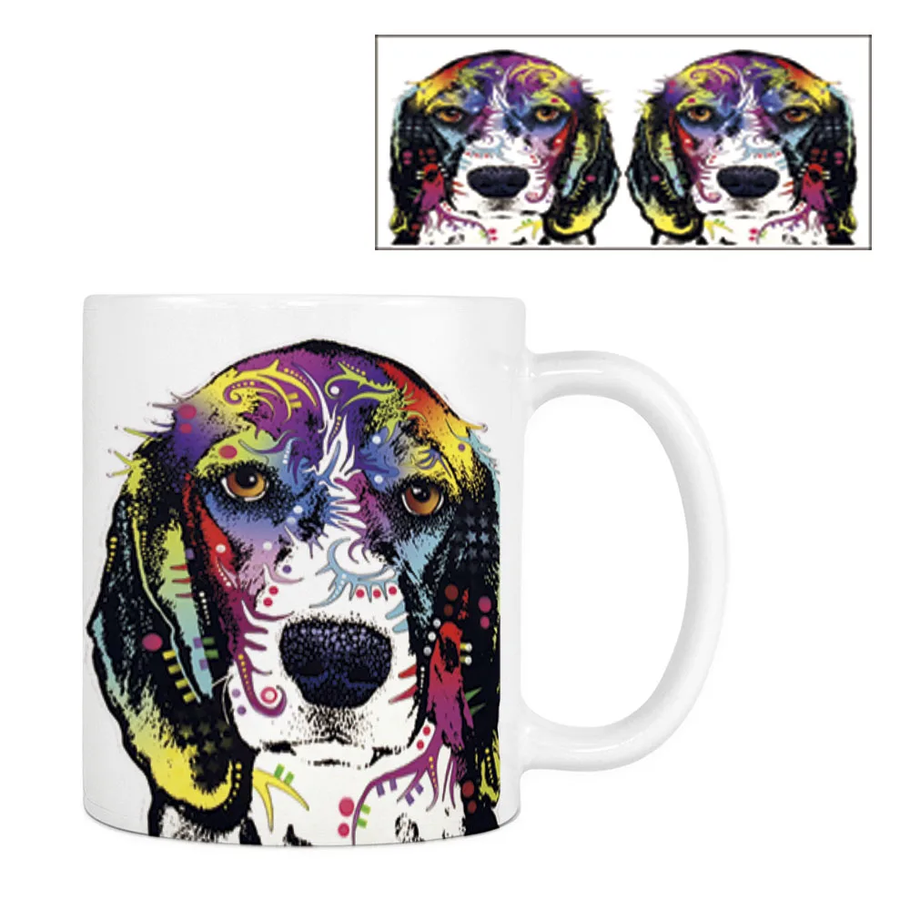 Модные кофейные кружки Bulldog Basset Hound Beagle белая керамическая креативная кружка для