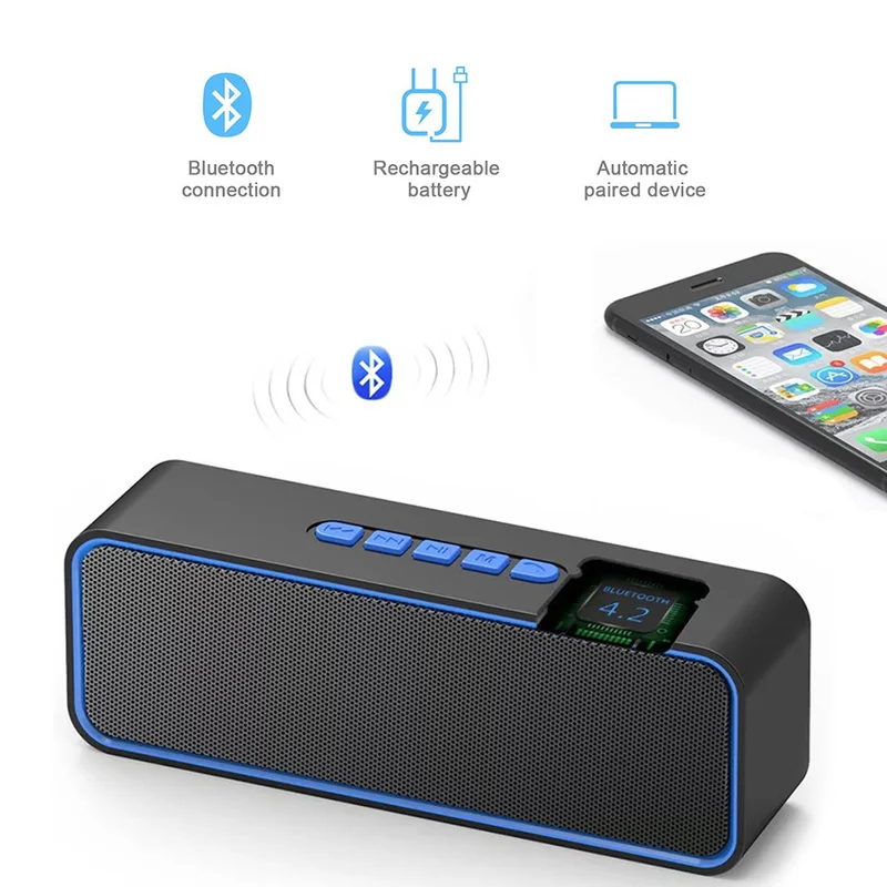 Bluetooth Колонка TWS V5.0 Саундбар с поддержкой TF карты FM радио|Портативные колонки| |