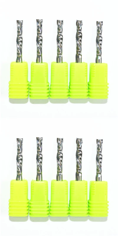 10 pieces 4 мм* 22mm-Up& Down Cut-2 твердокарбидные стержни ЧПУ концевая фреза, вольфрамовое сверло резак, Концевая фреза для деревообработки, древесный инструмент, составное долото - Длина режущей кромки: 10 pieces