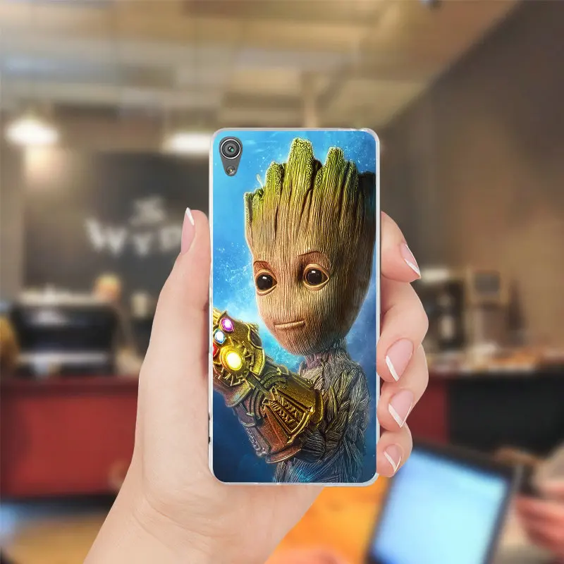 Малыш Грут работа для sony Xperia Z Z1 Z2 Z3 Z4 Z5 компактный Премиум M2 M4 M5 E3 E5 t3 XA мягкие ТПУ