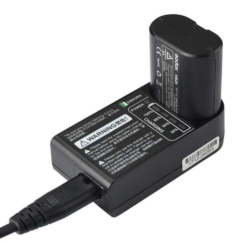 Godox оригинальный VB20 2000 мАч запасной литий ионный аккумулятор C20 зарядное