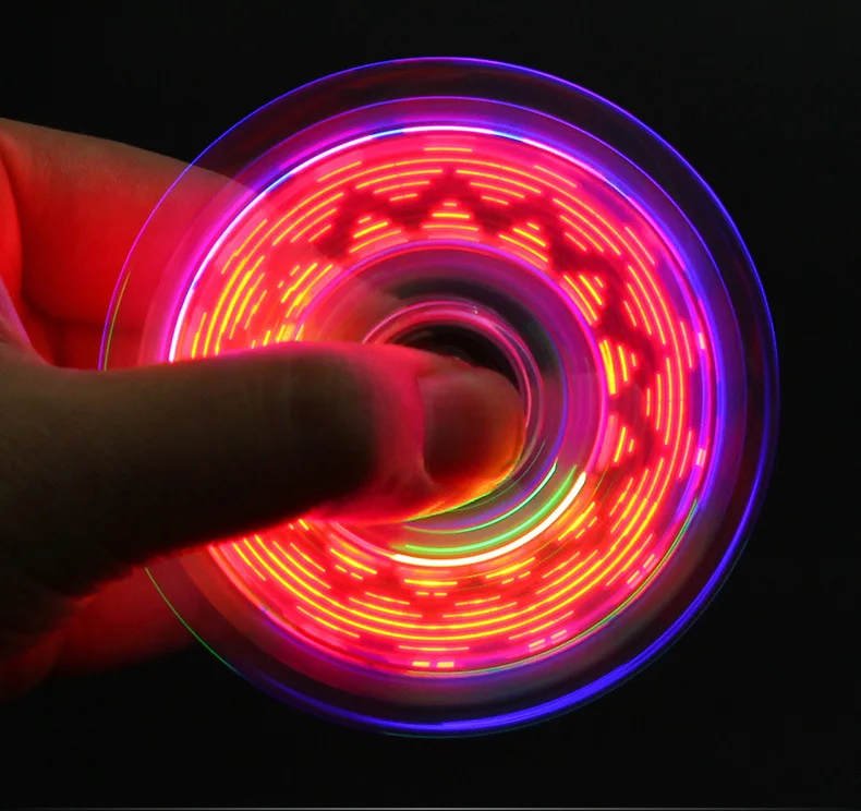 Новый светодиодный Спиннер ручной EDC Tri-spinner Fidget Toys Metal Red Spinner для взрослых детей и