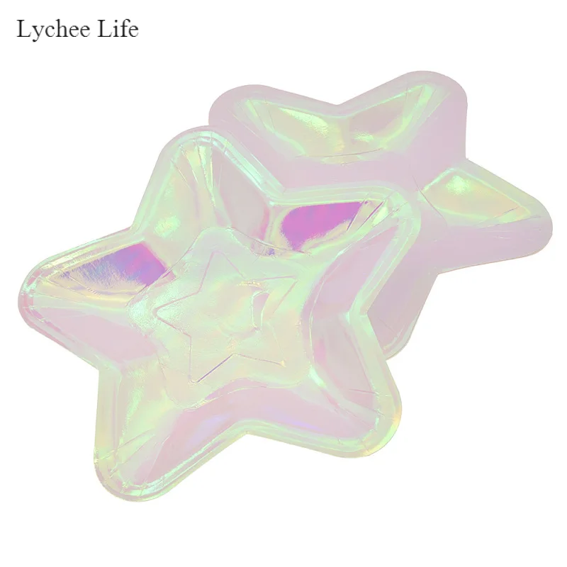 Lychee Life радужные бумажные тарелки радужные праздничные тарелки для свадьбы, дня рождения, Декорации для детей