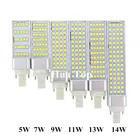 Лампада светодиодные лампочки 5 Вт 7 Вт 9 Вт 11 Вт 13 Вт 14 Вт G24 E27 G23 лампа SMD 5050 прожсветильник Тор 180 градусов AC85-265V светильник льный штекер CE RoHS