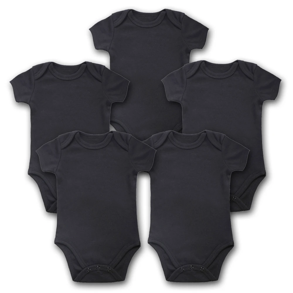 

Baby Bodysuits Newborn Clothes 5PCS/Lot Body Bebe Short Sleeve Black Summer Brand New Infant Jumpsuit Baby Girl Boys Clothing