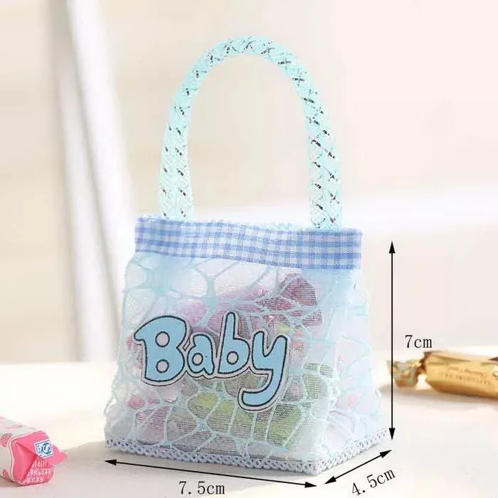 60 шт./лот Синий Розовый шоколадные конфеты мешок дети мальчик Baby Shower вечерние