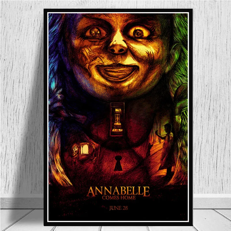 Постер и принты Новый Annabelle 3 приходит домой фильм Классический ужас кино