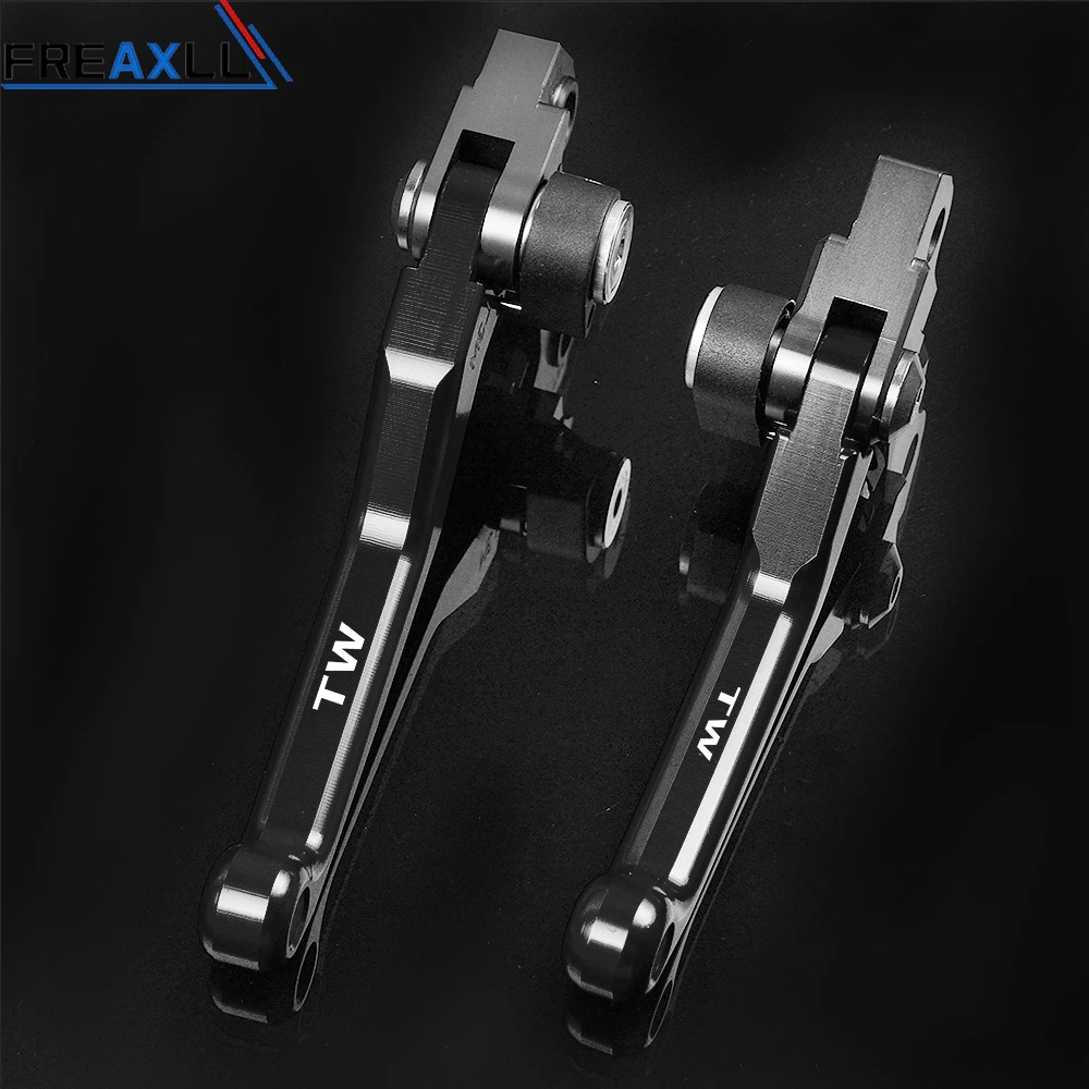 TW200 Black Для Yamaha TW125 TW200 TW225 TW CNC Алюминиевый Поворотный Мотоцикл аксессуары питбайк Мотоцикл тормозные рычаги сцепления - Цвет: TW200 Black