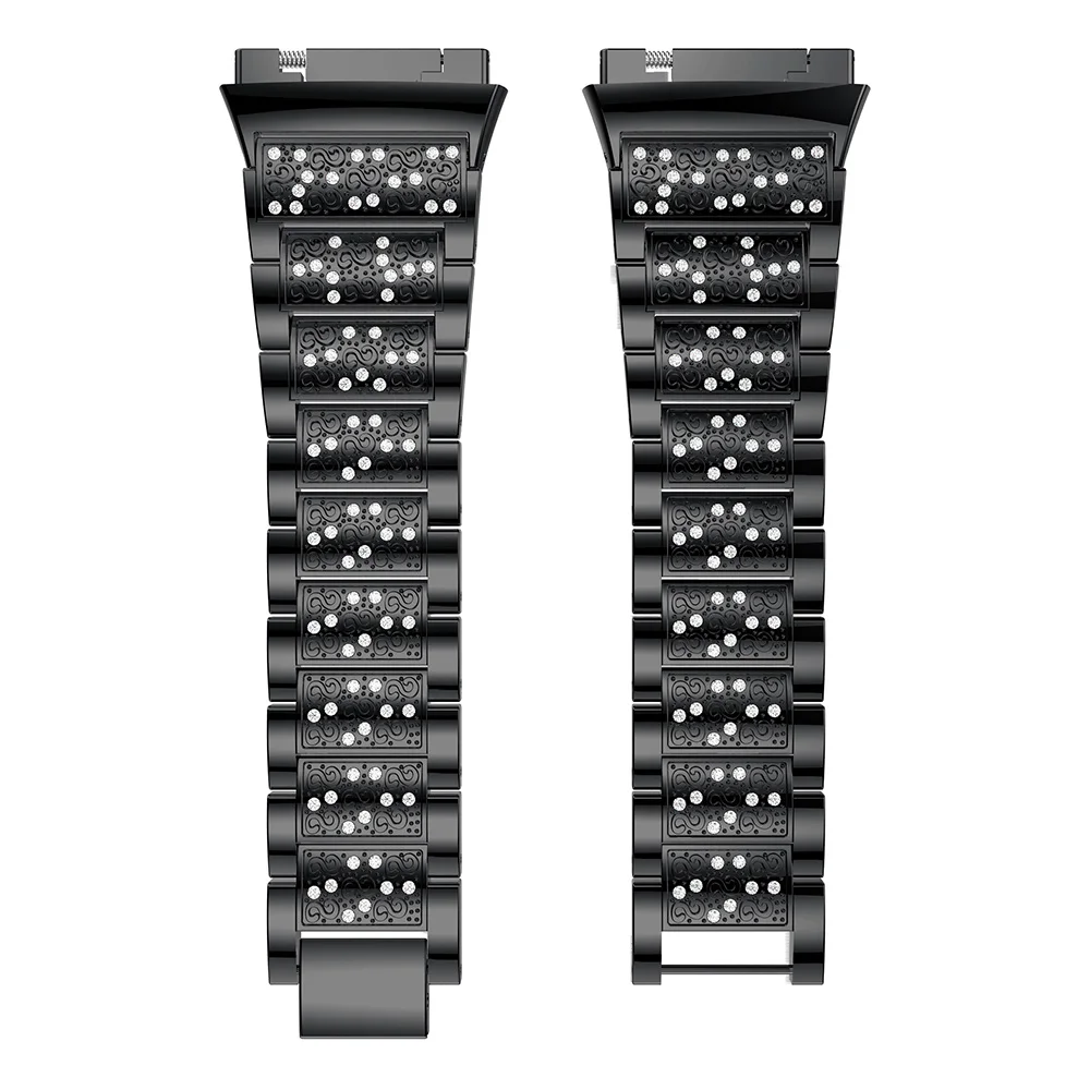 Ремешок для часов Ремешок Для Fitbit Ionic Смарт-часы браслет ремешок из нержавеющей стали со стразами