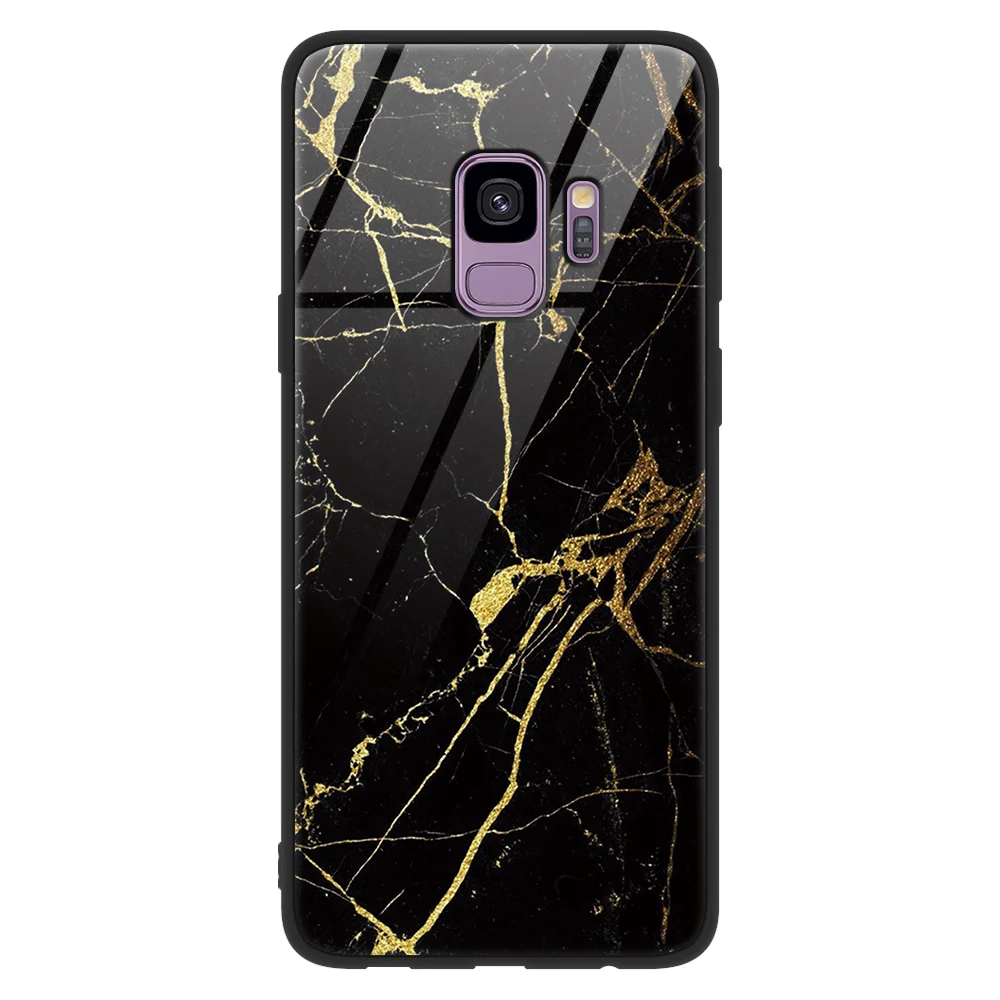 dlshei Мрамор узор закаленное Стекло чехол для samsung Galaxy S10e A30 A40 A50 A70 S10 S8 S9 плюс A7 A8 A6 J4 Plus M10 M20 Coque - Цвет: dlshei