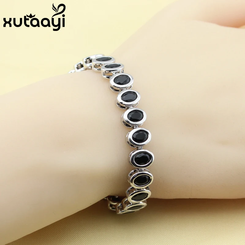 Женский браслет цепочка из серебра с красным гранатом 18 + 2 см|bracelets for|bracelets for