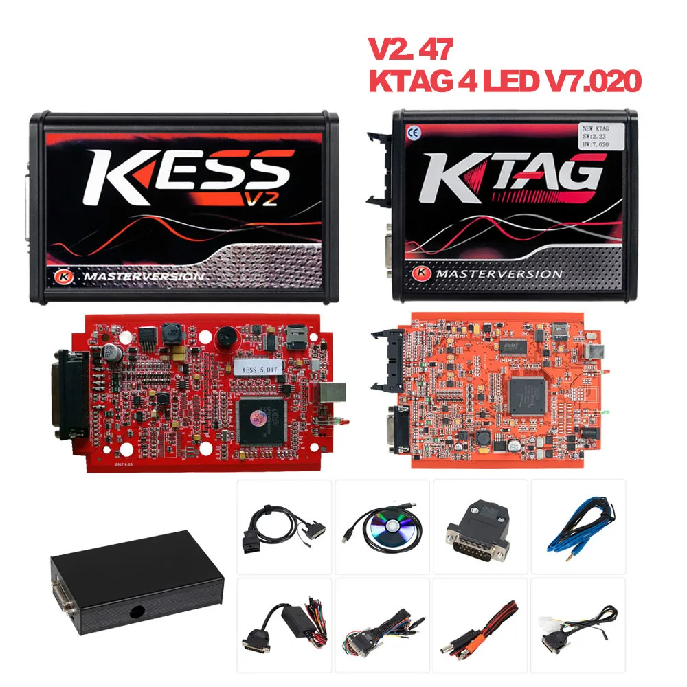 KESS V2 V2.47 V5.017 ЕС красный ECM Титан Winols KTAG V2.25 V7.020 4 светодиодный онлайн мастер версия