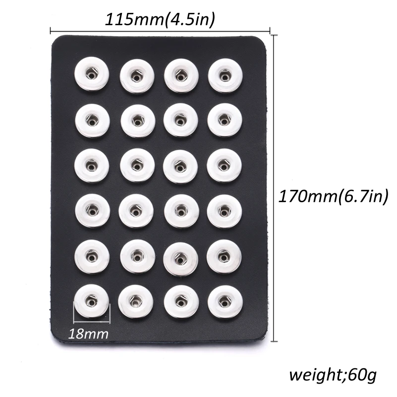 Оснастка Кнопка ювелирные изделия из натуральной кожи 18 мм Оснастки дисплей для