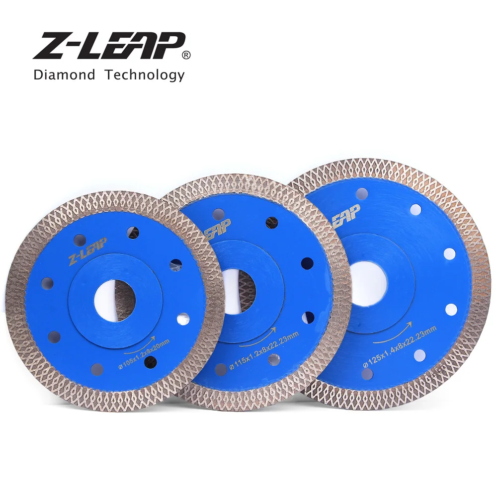 Z-LEAP 105/115/125 мм Алмазный Пильный Диск Гранит Мрамор керамика отрезной диск супер тонкий Turbo полотна циркулярной пилы стандарт огранки инструменты