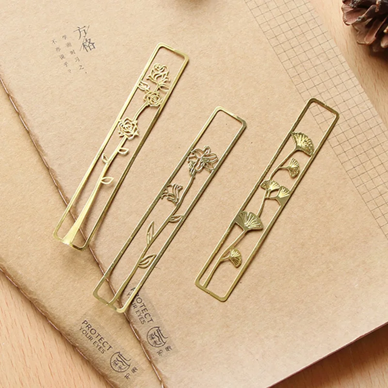 Ретро красивые закладки английские буквы цветочный дизайн металлическая