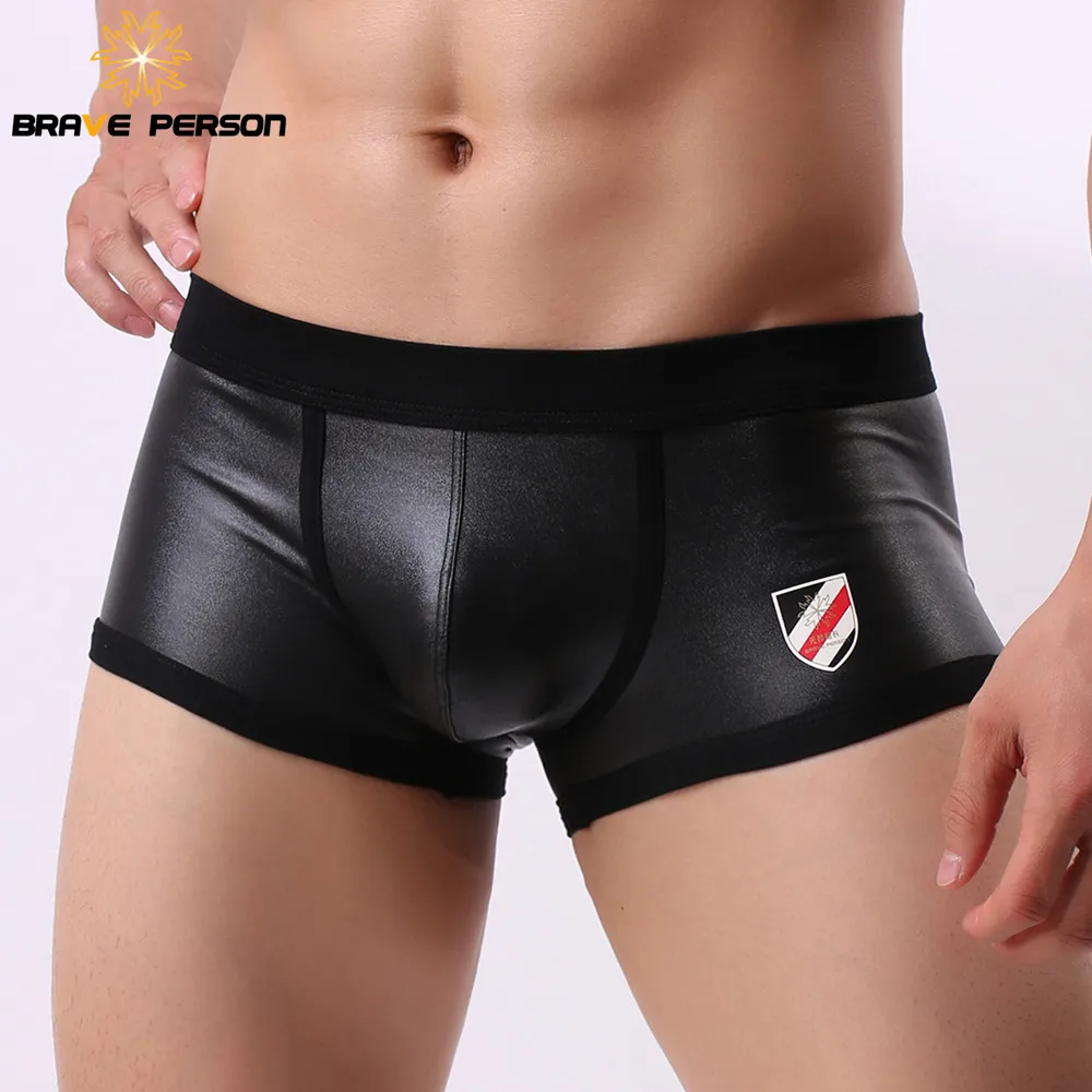 Мужские трусы боксеры из искусственной кожи от Brave Person Calzoncillos Hombre Boxer Marca|Мужские