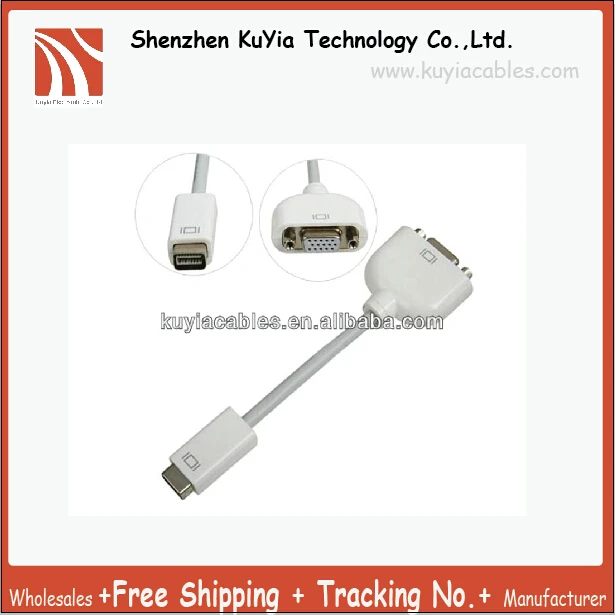 KUYiA Бесплатная доставка Оптовая продажа Розничная упаковка 50 шт./лот Мини DVI к VGA