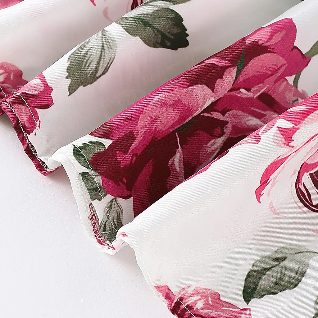 Детское джинсовое платье принцессы без рукавов с цветочным принтом вечерние