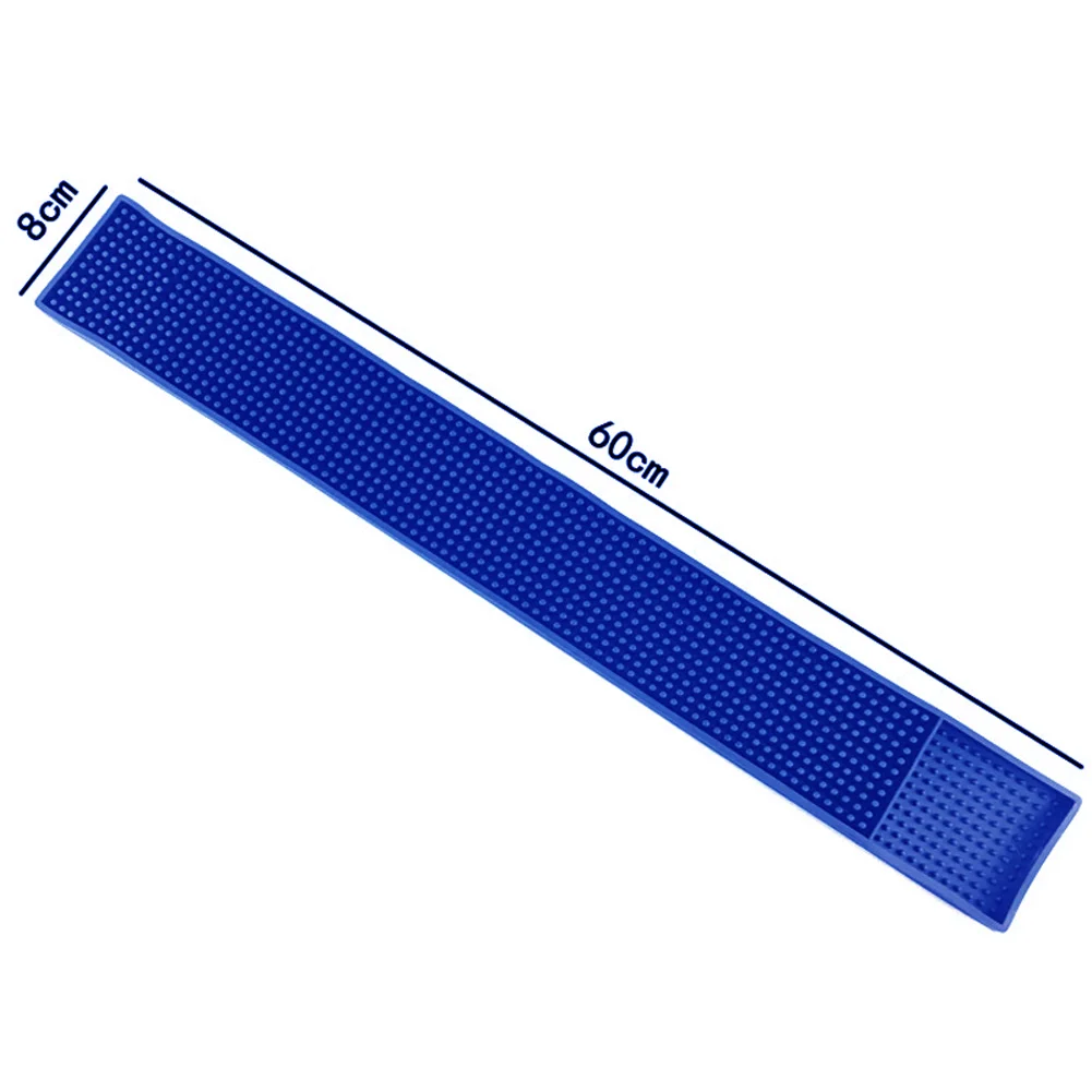 blue 8cmx60cm Нескользящий Резиновый коврик для бара, стеклянный поддон для пивных напитков, сервисный коврик TE889 - Цвет: blue 8cmx60cm