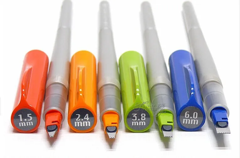 Ручка-перьевая pilot параллельная в стиле готика арабская каллиграфия 12 цветных