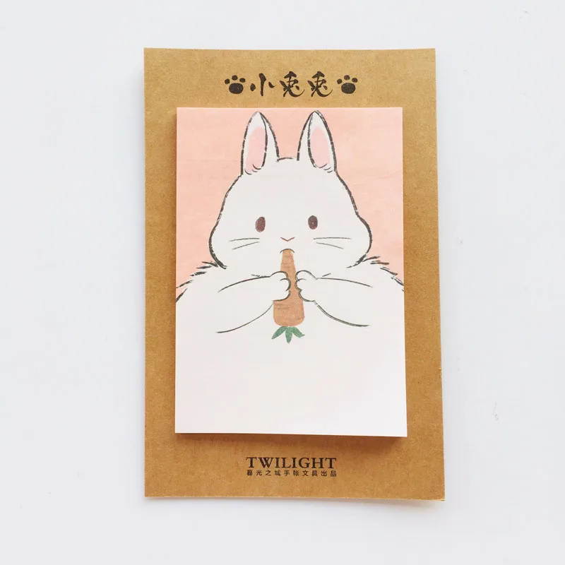 Rabbit 30 листов, Kawaii, кролик, кошка, собака, ежик, блокноты для заметок, план, сообщение, липкий маркер для заметок, школьные принадлежности - Цвет: Rabbit
