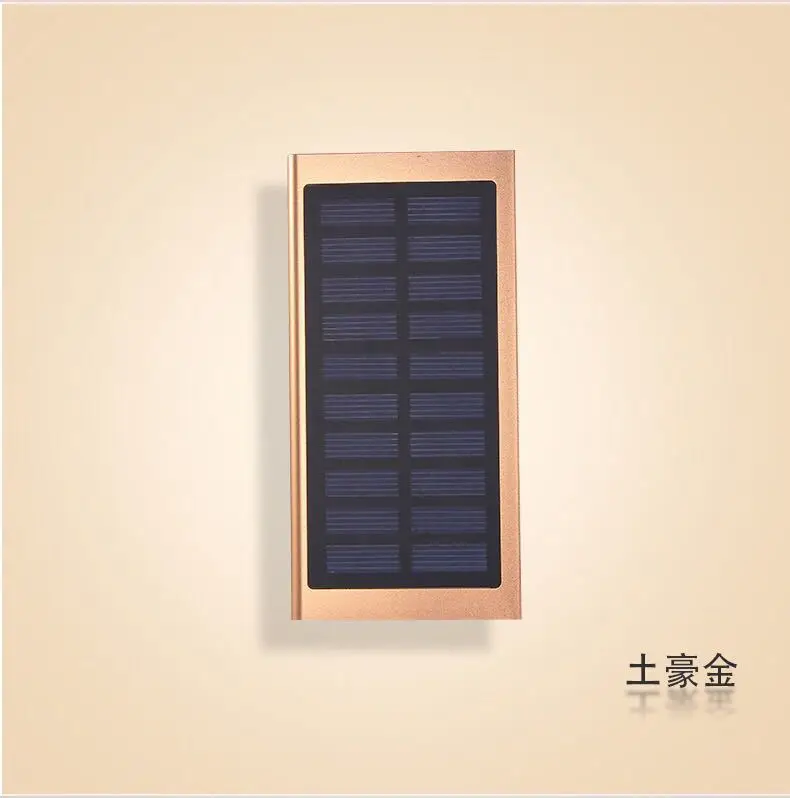 Solar Power Bank 20000mAh Double USB Solar charger External Battery Portable Charger Bateria Externa Pack for smart phone