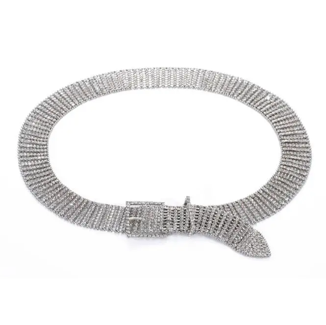 

Fashion women's rhinestone belt female ten row bright bride wide bling crystal diamond waist chain belt rhinestones 107