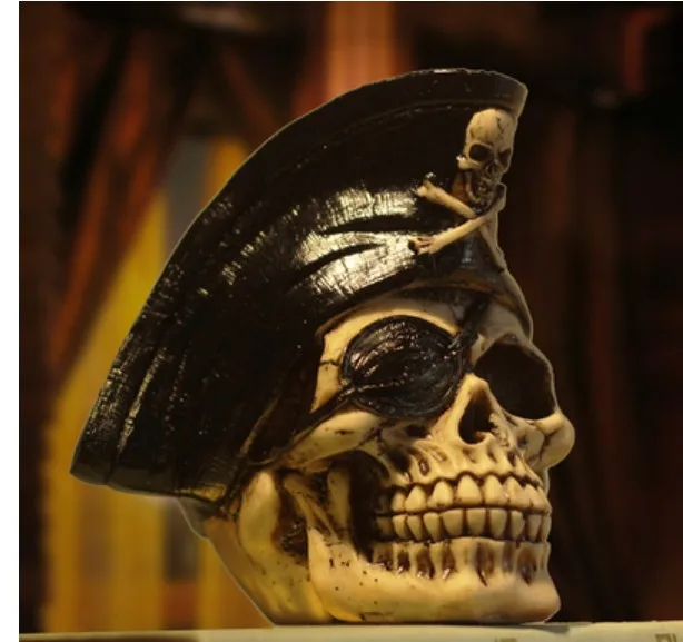 

Skull bar cafe has an armor-clad warrior haunted house restaurant cowboy model room for Halloween Crafts Arts decoration