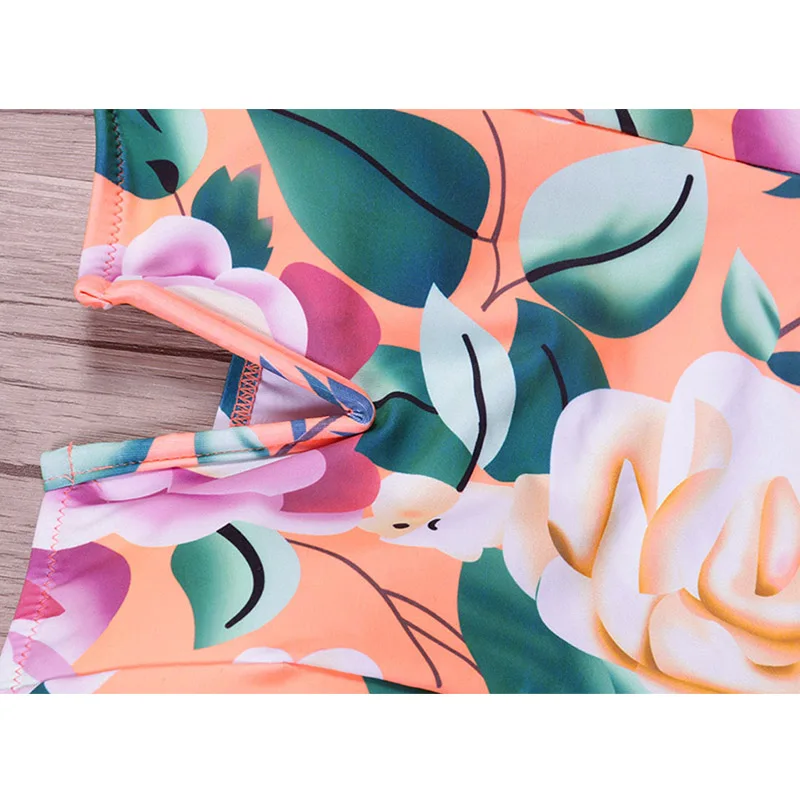 Женский купальник с принтом TQSKK сексуальный лямкой на шее Танкини цветочным