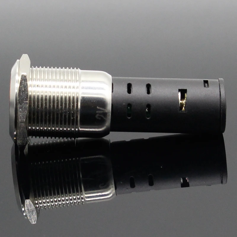 Металлический импульсный Водонепроницаемый светодиодный зуммер 19 мм с красным