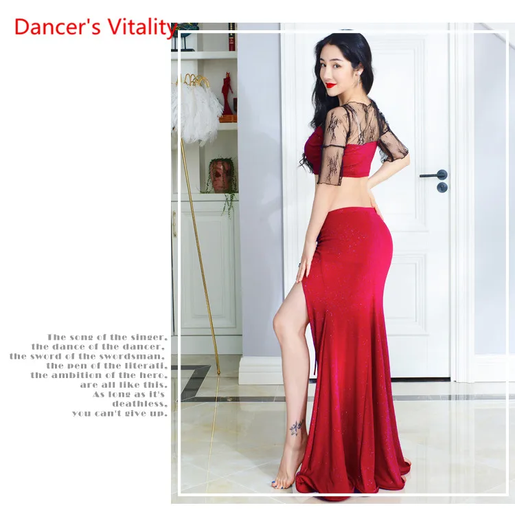 Goddess of New Clothes New Belly Dance Gongfu Performance Clothing Sexy Elegant Two-piece Dress