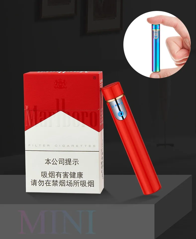 Новинка 2018 мини USB Зажигалка сенсорный экран электрические зажигалки для сигарет