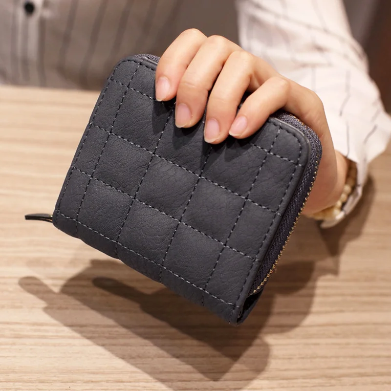 

JJDXBPPDD Women Mini Wallets Female Short Money Wallets PU Leather Lady Zipper Coin Purses Fashion Card Holders