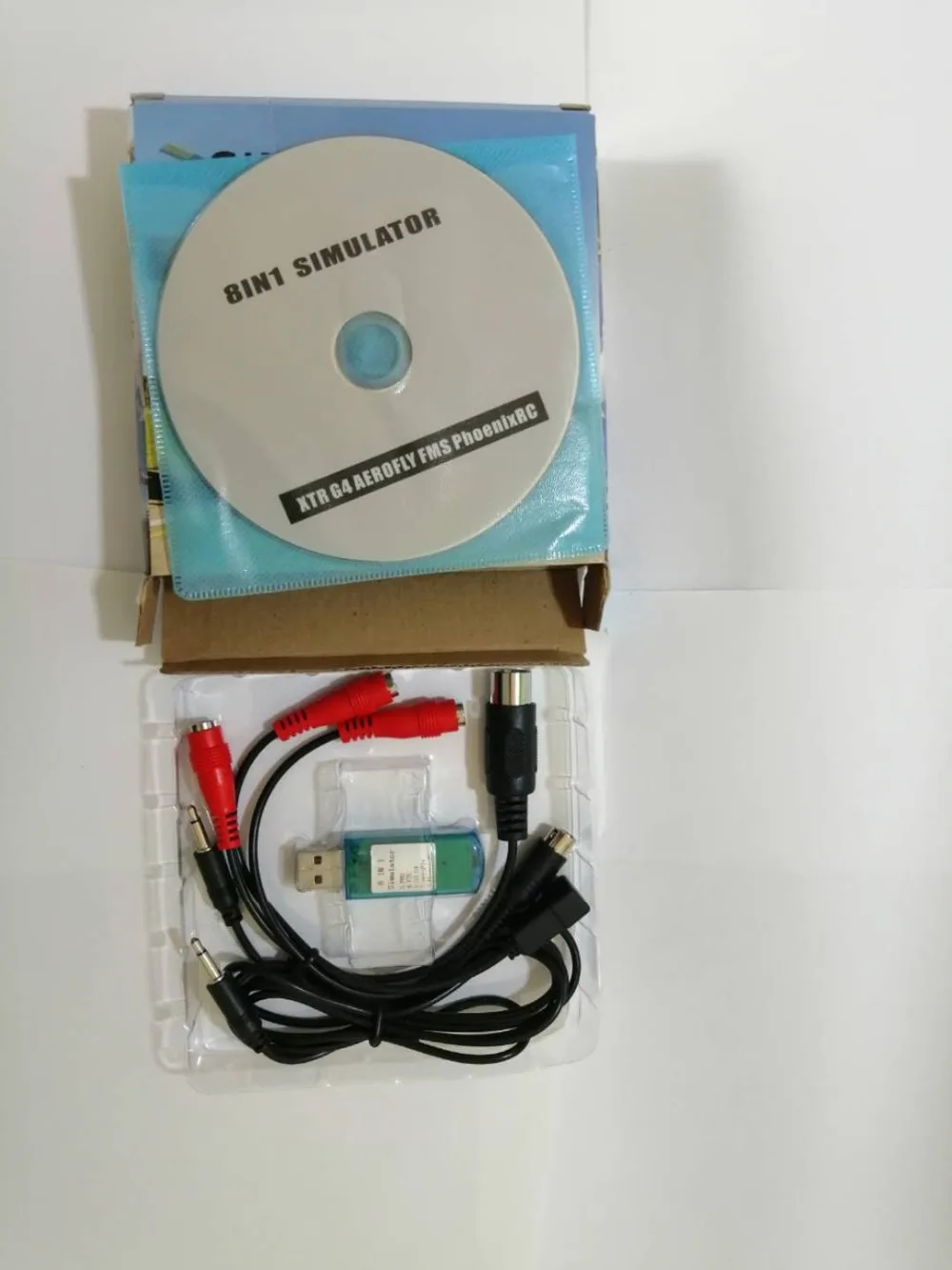 8В1 USB кабель для симулятора полета Phoenix RealFlight G4, XTR, AeroFly, FMS для Futaba ESky JR WFLY 4-8Ch Skill Traning