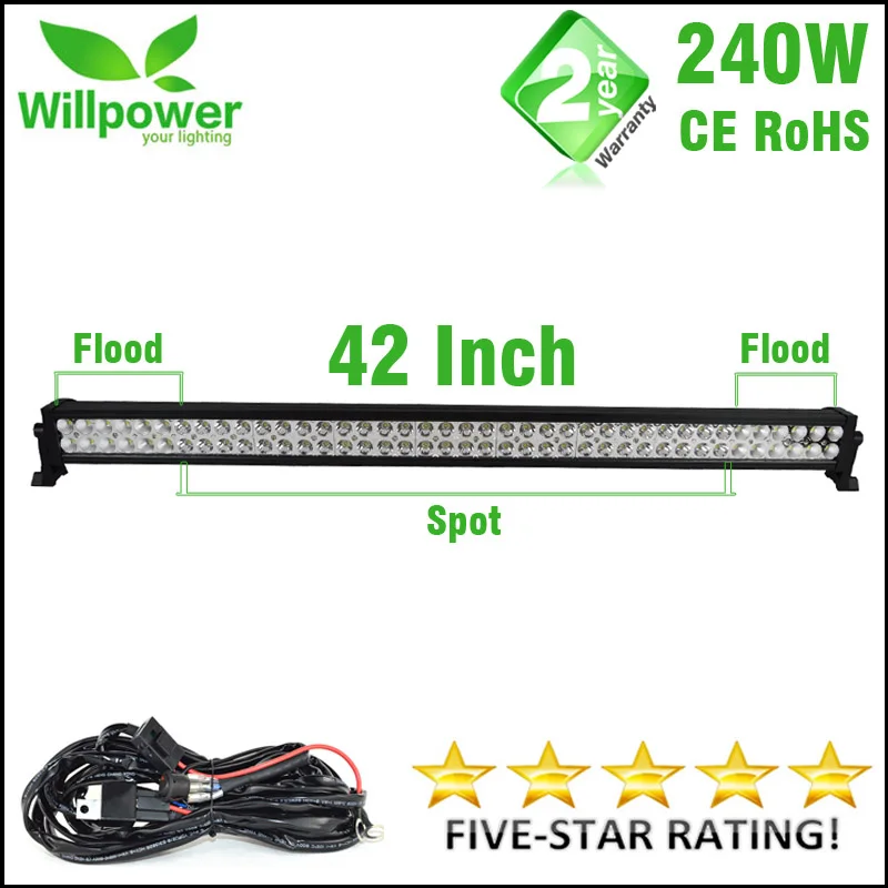 Бесплатная доставка комбинированный луч 12 вольт 42 &quot240 Вт автомобильный