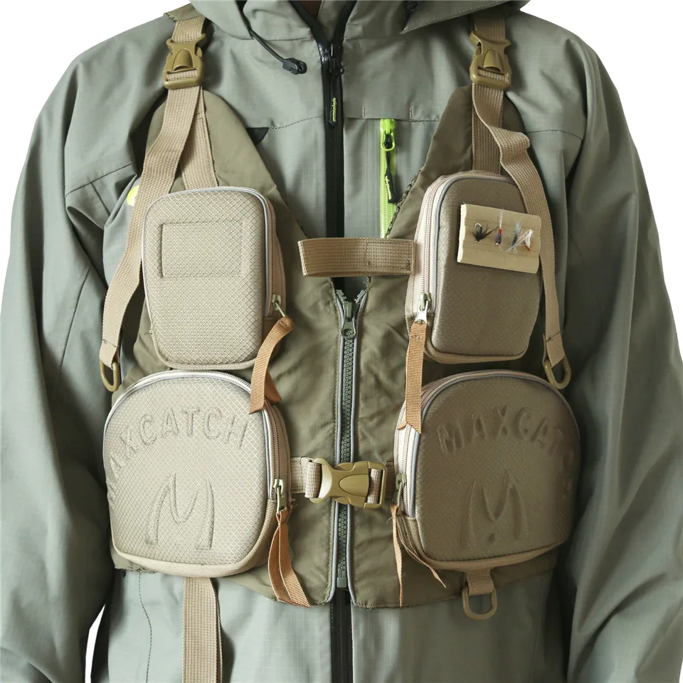 Жилет Maximumcatch для рыбалки нахлыстом свободного размера с многофункциональными