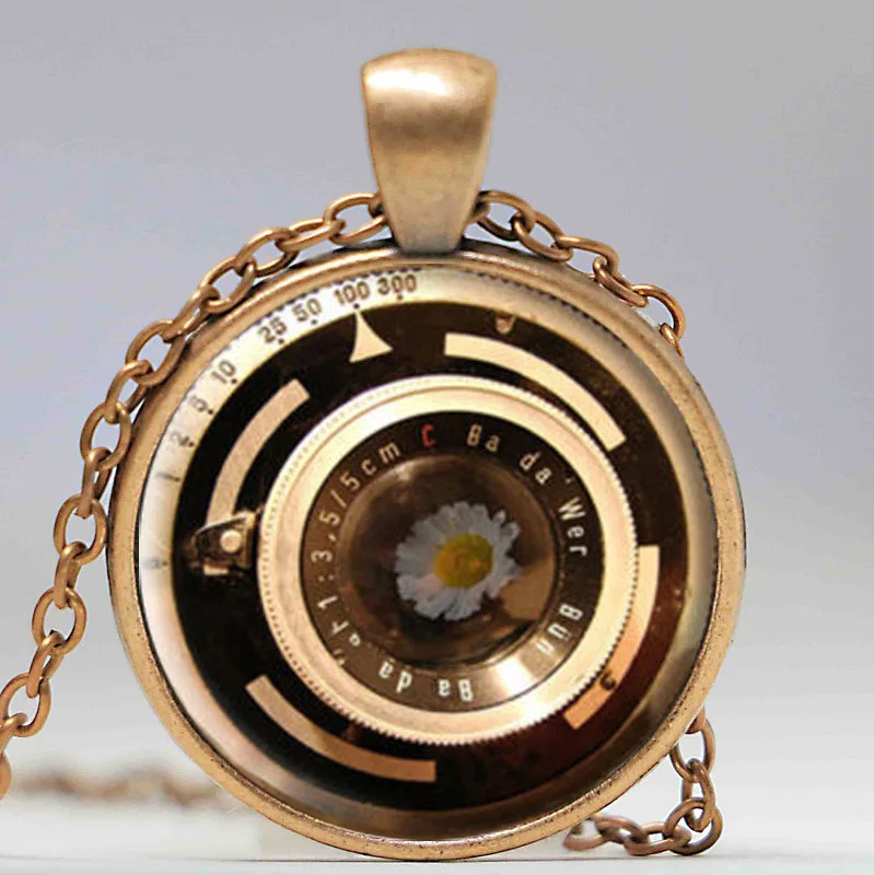 Винтажная Подвеска для объектива ювелирное ожерелье камера | Украшения и