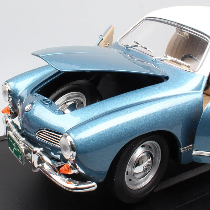 1:18, большие бренды, дорожный знак, классика 1966, Karmann Ghia coupe, литые автомобили, модель автомобиля, миниатюрные игрушки, подарок
