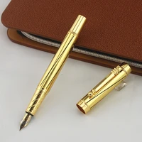 high quality gold iraurita fountain pen luxury dika wen 8037 full metal golden clip pens writing stationery office school
