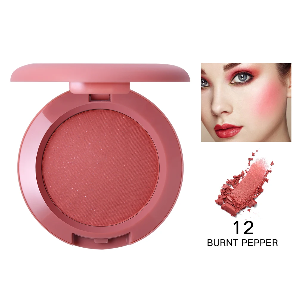 12 цветов Miss Rose Blush Palette Peach Cheek Shimmer Matte Bronzer Singel Румяна для лица Косметика для контурирования макияж пудра