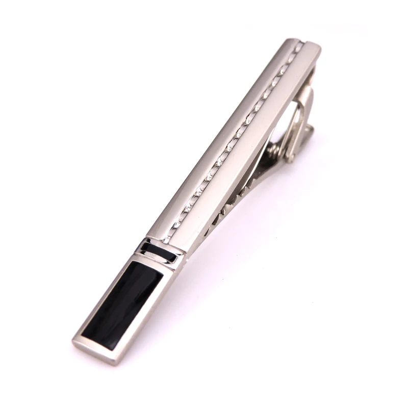 1 высококачественный красивый мужской зажим для галстука модная Посеребренная