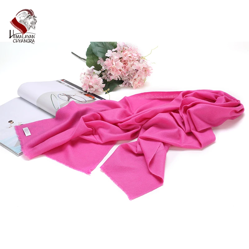 Непальский 100% кашемировый шарф шаль глушитель классический сплошной цвет