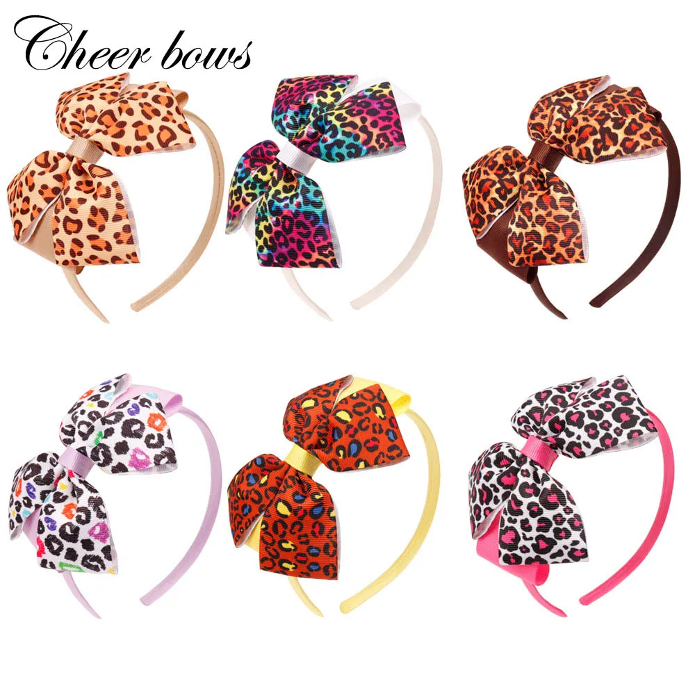 Повязка для головы с леопардовым принтом 2 шт./лот повязка на голову радужным