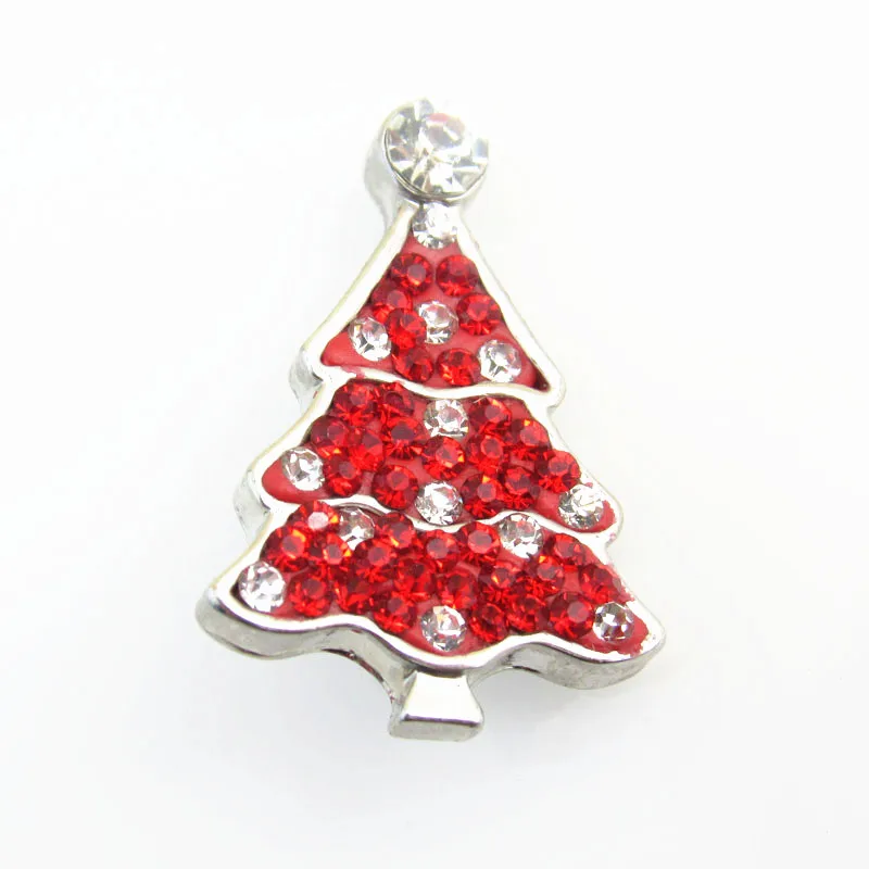 Новые поступления 18 мм кнопки Jewelry со стразами Рождество дерево Клауса Кнопки Fit