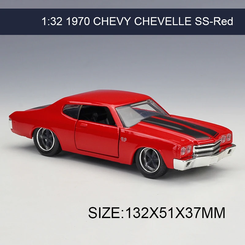 1:32 литья под давлением модели автомобиля 1970 Chevy Chevelle ss красный автомобиль играть