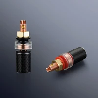 4pcs hi end viborg bp604 pure copper carbon fiber speaker terminal binding post