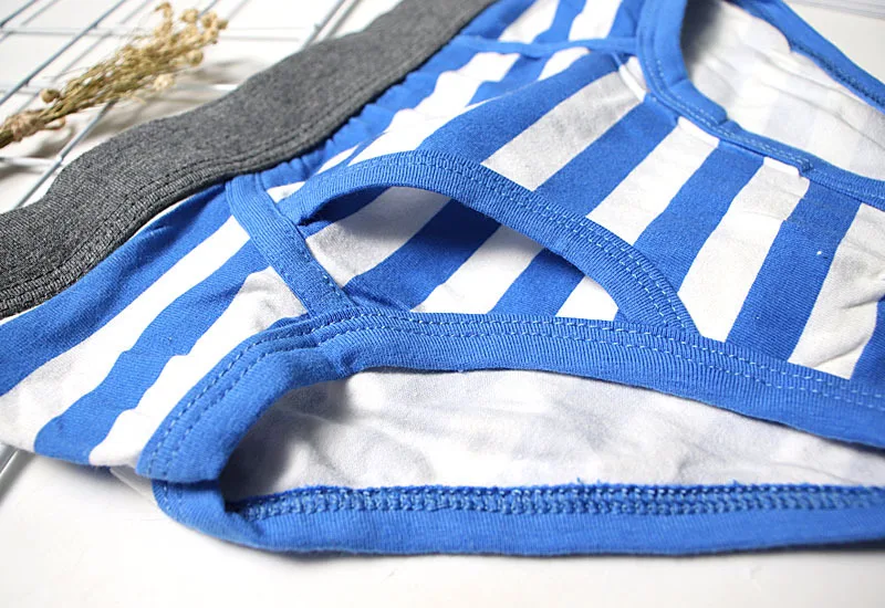 48 шт./лот трусы для мальчиков зеленое и серое нижнее белье в полоску хлопковые