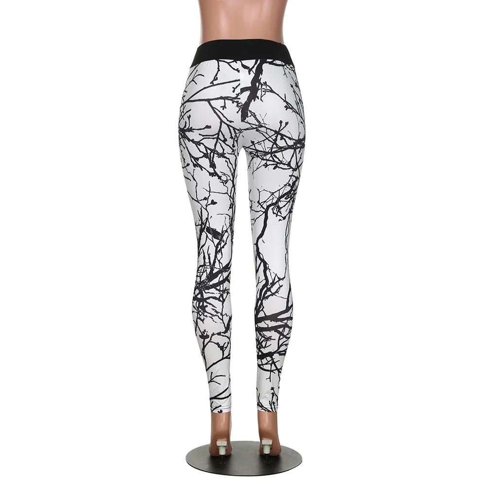 Новинка женские леггинсы с принтом штаны для йоги повседневные спортивные брюки