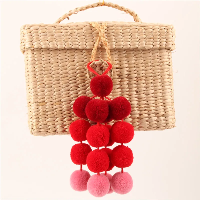 1 шт. хит продаж цветной брелок аксессуары сумка градиентный помпон